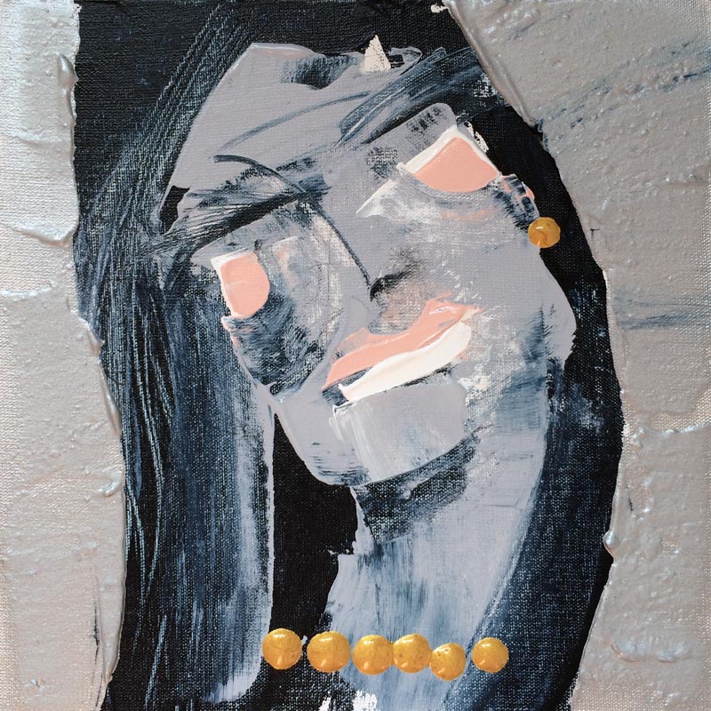 Spiegel, (#0036), 20 x 20 cm, Acryl auf der HDF-Malplatte, 2016