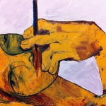 Im Bad (Fragment), Öl auf Leinwand, 80 x 100 cm, Oxana Mahnac