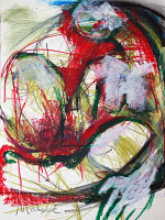 Nude (akt), Mixed Media, 60 x 42 cm, (sold)