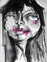 Selbstbildniss , 42 x 60 cm, Mixed Media, Oxana Mahnac (sold)