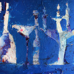 Blaues Stilleben (1), 90 x 50 cm, Acryl auf Leinwand, Oxana Mahnac, 2012